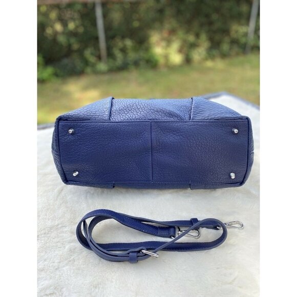 Vince Camuto Convertible Lamb Leather Pleated Tote - Steph deep indigo shoulder - Picture 5 of 6